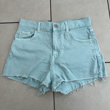 Shorts en jean turquoise