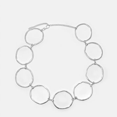 Silberne Circle-Link-Gürtelkette