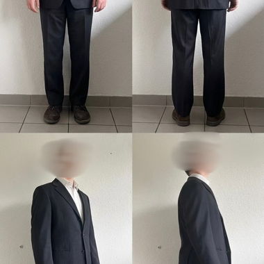Elegante Abito Uomo Gessato J.J. Benson
