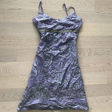 Lilac Paisley Y2k Vintage Slip Dress