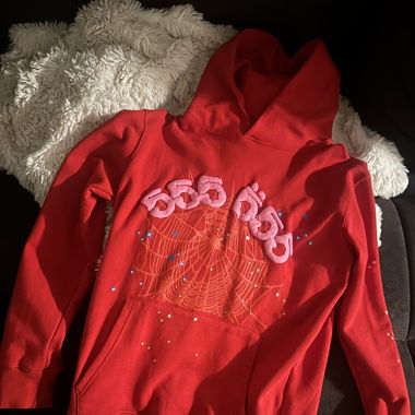 sp5der red hoodie
