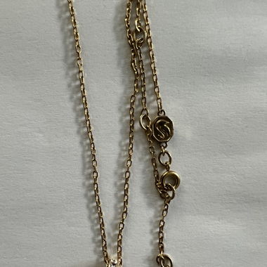 Goldkette Herzanhänger Swarovski, verstellbar