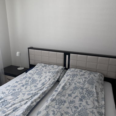 Bed, wardrobe, dresser and 2 bedside tables