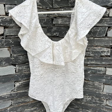 White Lace Bodysuit OYSHO