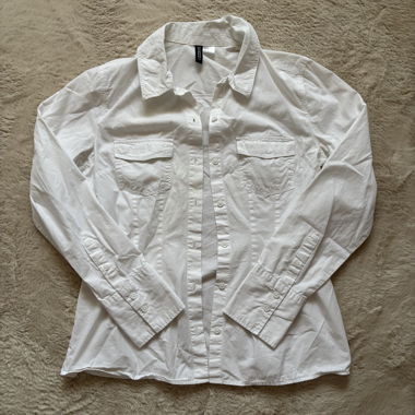 White long-sleeve shirt
