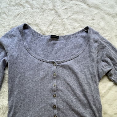 top gris manches longues 
