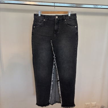 Black Denim Skirt