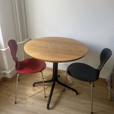 Vitra Table with Oak Top