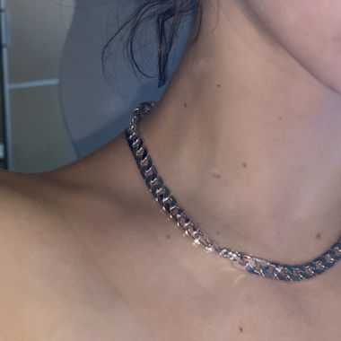 Silver chain & gold chain.
