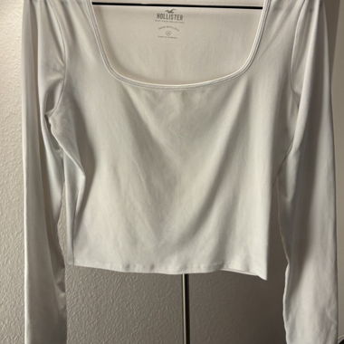 Weisses Langarm-Top von Hollister