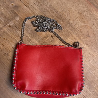 Red Chain Shoulder Bag