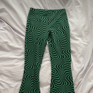 70’s Flare Stoffhose mit Muster