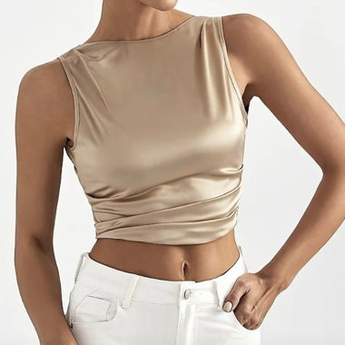 Top nude/Top S/ Schiena scoperta e laccetti