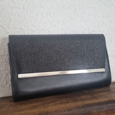 Clutch, Schwarz, Glitzer