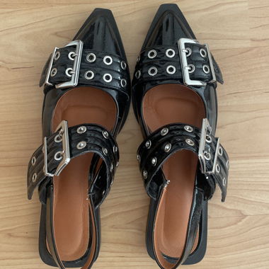 ganni dupe ballerinas