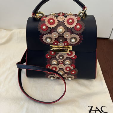 ZAC Zac Posen zaino e borsa a fiori blu navy