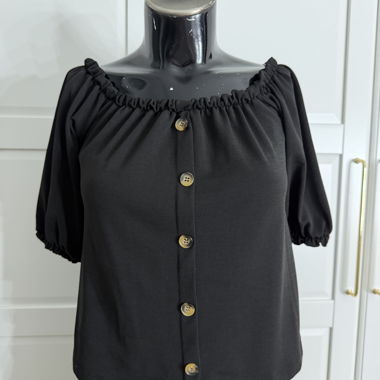 Blusa nera con bottoni S