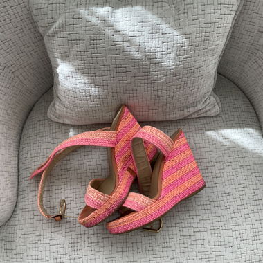Sandali con zeppa Stuart Weitzman rosa taglia 38