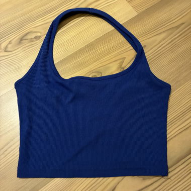 Crop top bleu