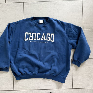Pull&Bear Chicago Sweatshirt blu taglia L