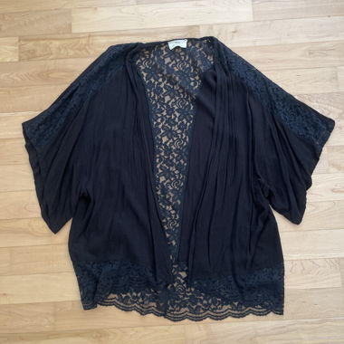 Black Lace Kimono Jacket