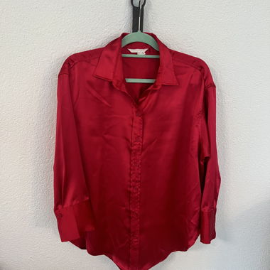 Chemise en satin rose