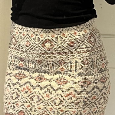 MNG Mini Skirt with Ethno Pattern