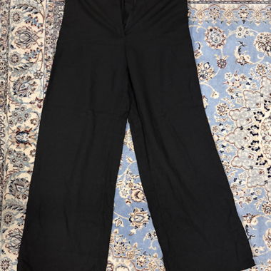 Pantaloni in mix di lino nero