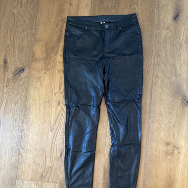 Pantalon en cuir noir