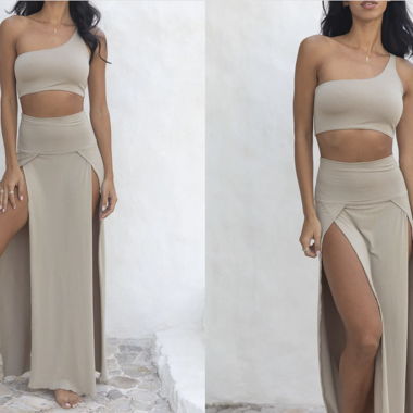 Royal Codes Cleopatra Slit Skirt XS