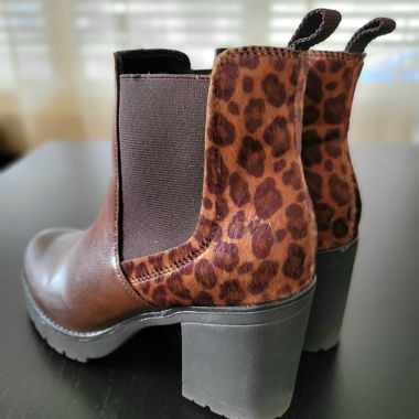 Bottines chelsea leopard