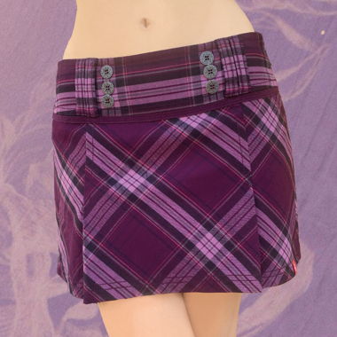 Jupe mini écossaise violette vintage Y2K 00s Esprit