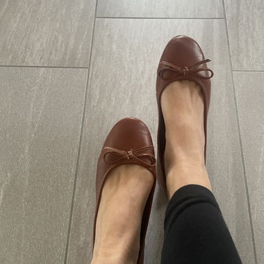 Ballerines marron très volontiers portées pour amateurs