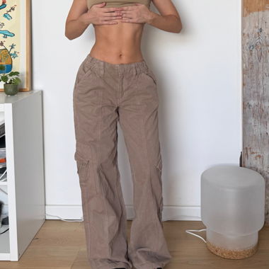 Pantalon cargo taille basse