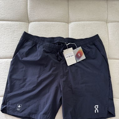 On Swiss Olympic Shorts navyblau Herren