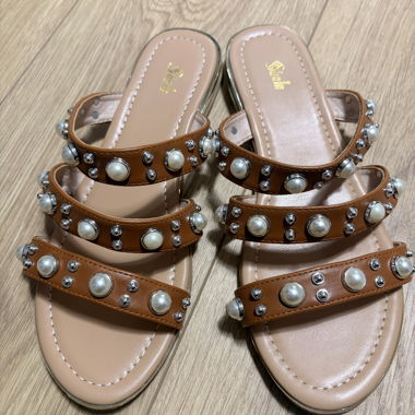 Sandales de femme en perles