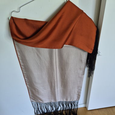 Echarpe soie reversible