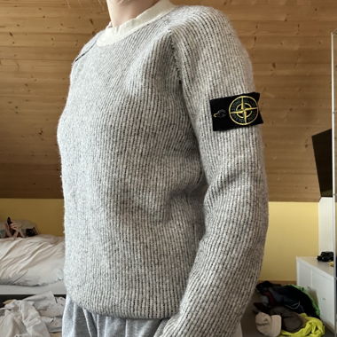 Grauer Stone Island Strickpullover