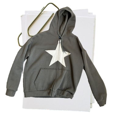 Veste à capuche zippée pour enfants étoile