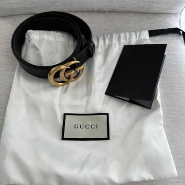 Gucci - GG Marmont Black Belt