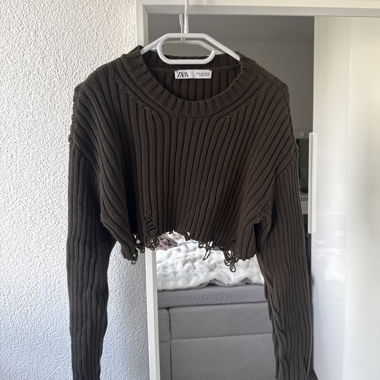 ***Maglione in maglia cropped ZARA***