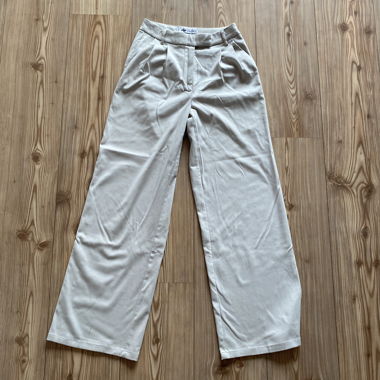Pantalon de costume ample beige
