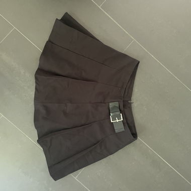 Black Mini Skirt with Belt