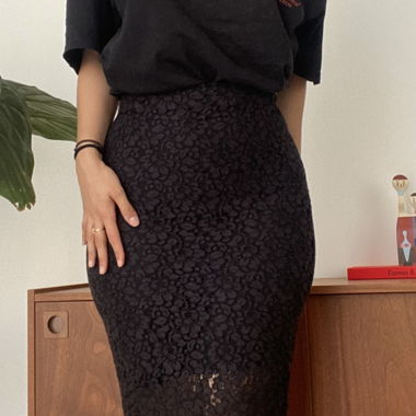 Black pencil skirt, XS