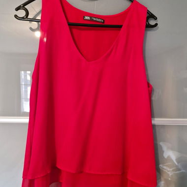 Top Zara rosso