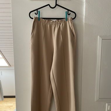 Business Stoffhose straight leg beige