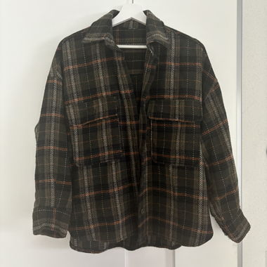 oversized green flanell shirt