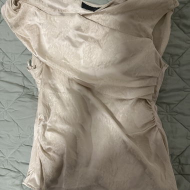 Beiger satinierter Zara-Top