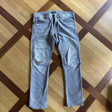Jeans Ralph Lauren Polo grigi riparati 32/32