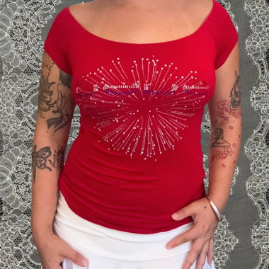 Haut Bebe vintage rouge 2yk